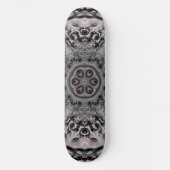 Der silberne Fraktalgarten Skateboard (Vorderseite)