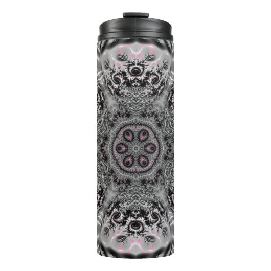 Der silberne Fraktalgarten  Thermosbecher (Vorderseite)