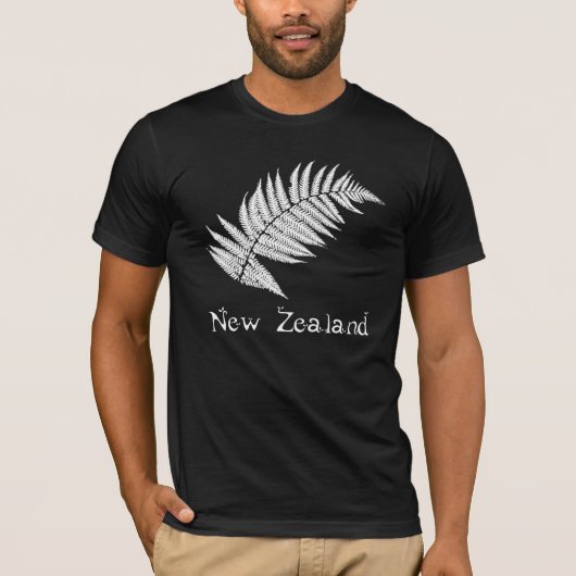Der silberner Farn-schwarzen Männer Neuseelands T-Shirt (Vorderseite)