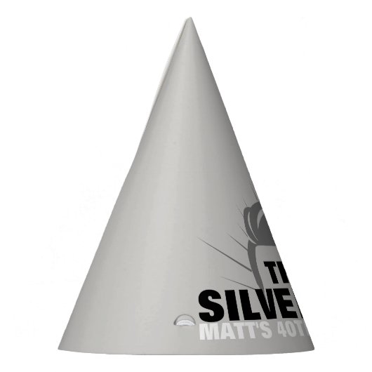 Der silberner Fox-Partyhut Partyhütchen (Links)