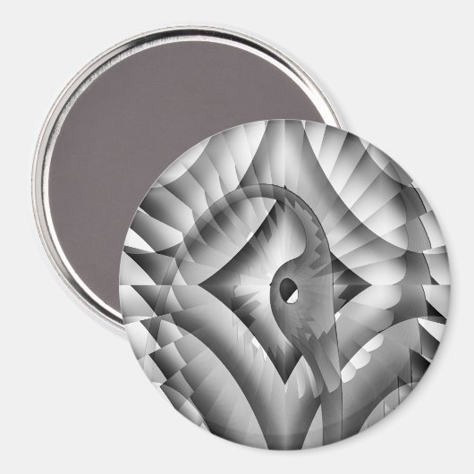 Der Silbervogel.....  Magnet (Vorderseite/Rückseite)