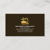 Der Silhouette-Mover von Gold Waiter Visitenkarte (Rückseite)