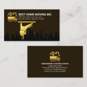 Der Silhouette-Mover von Gold Waiter Visitenkarte (Vorne/Hinten)