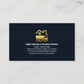 Der Silhouette-Mover von Gold Waiter Visitenkarte (Rückseite)