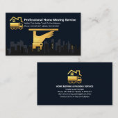 Der Silhouette-Mover von Gold Waiter Visitenkarte (Vorne/Hinten)