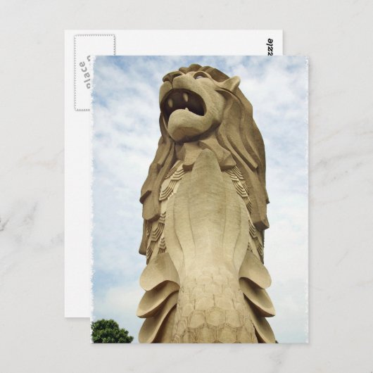 Der Singapur-Merlion Postkarte (Vorne/Hinten)