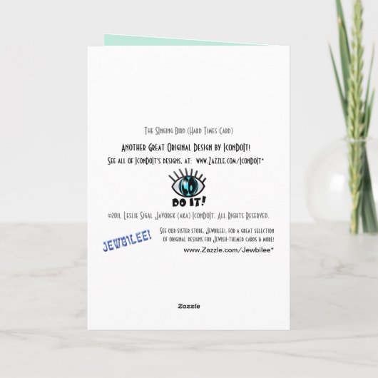 Der Singvogel Karte (Rückseite)