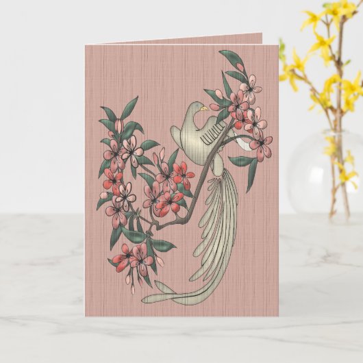 Der Singvogel Karte (Gelbe Blume)