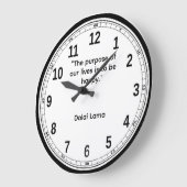 Der Sinn unseres Lebens, Dalai Lama Große Wanduhr (Winkel)