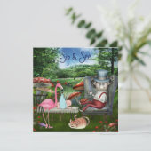 Der Sip des Jungen u. sehen der Einladung (Stehend Vorderseite)