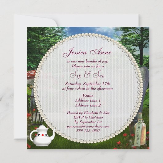 Der Sip des Mädchens u. sehen wütende Einladung (Rückseite)