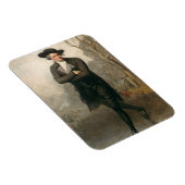 Der Skater (Portrait von William Grant) Magnet (Rechte Seite)