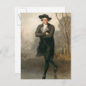 Der Skater (Portrait von William Grant) Postkarte (Vorne/Hinten)