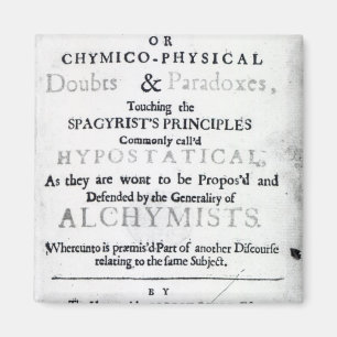 "Der skeptische Chymist" Magnet