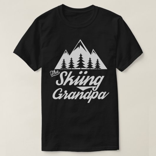 Der Ski-Großvater Skiläufer T-Shirt (Design vorne)