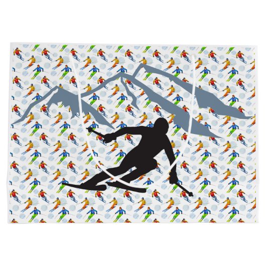 Der Skifahrer Große Geschenktüte (Rückseite)