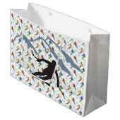 Der Skifahrer Große Geschenktüte (Vorderseite Schrägansicht)