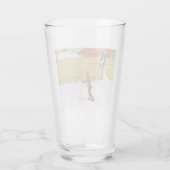 Der Skifahrer (Junge mit Ski) (Winterlandschaft) Glas (Rückseite)