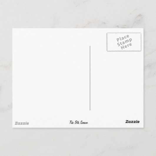 Der Skifahrer - Postkarte (Rückseite)