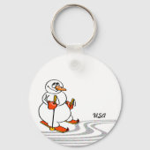 Der Skifahrer - Schlüsselanhänger (Vorderseite)