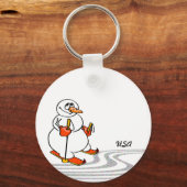 Der Skifahrer - Schlüsselanhänger (Vorderseite)