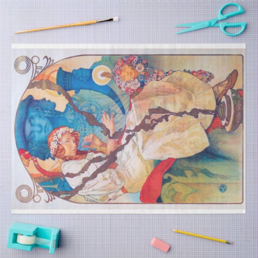 Der Sklavenepic, Alphonse Mucha Seidenpapier (Basteln)