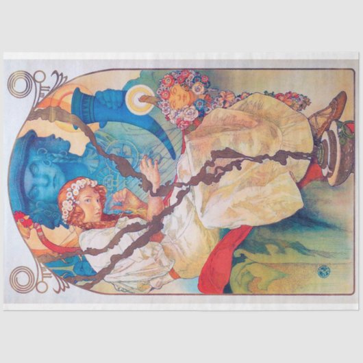 Der Sklavenepic, Alphonse Mucha Seidenpapier (Vorderseite)