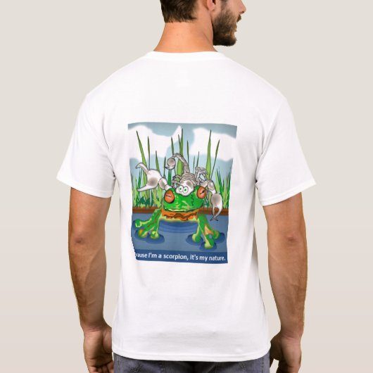 Der Skorpion und der T - Shirt der Frosch-Männer (Rückseite)