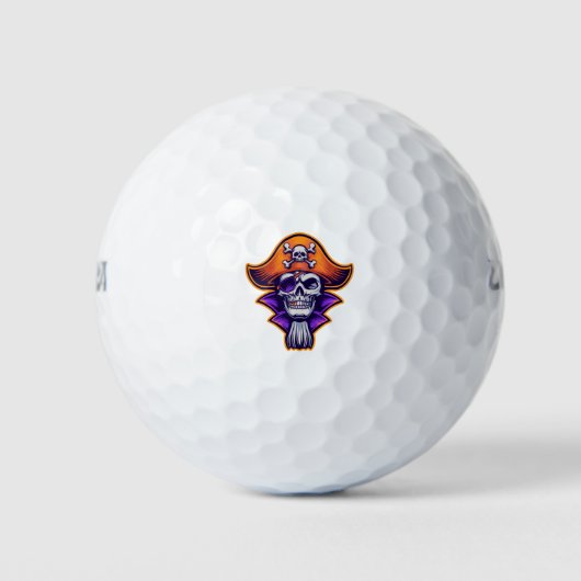 Der Skull-Pirsch mit Goldröhre Golfball (Vorderseite)