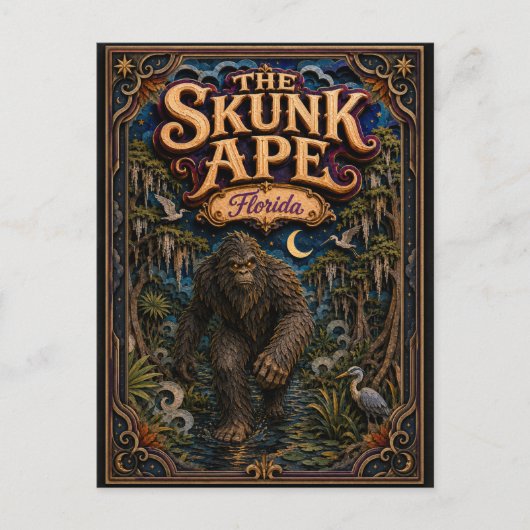 Der Skunk-Affe Florida Popcut Legenden Postkarte (Vorderseite)