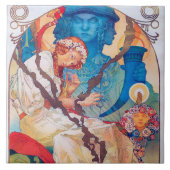 Der slawische Epic Alphonse Mucha Fliese (Vorderseite)