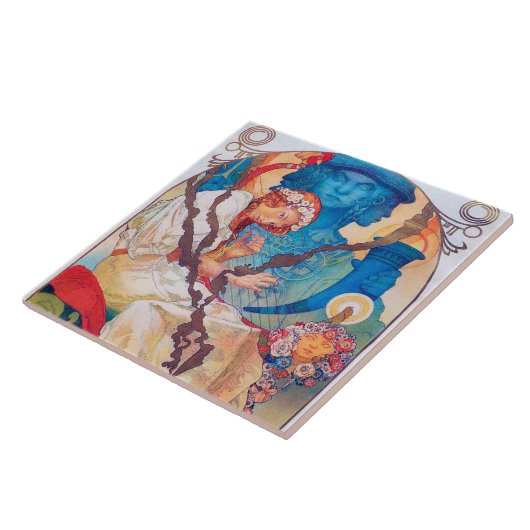 Der slawische Epic Alphonse Mucha Fliese (Seite)