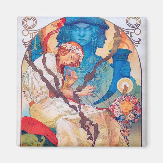 Der slawische Epic Alphonse Mucha Magnet (Vorne)