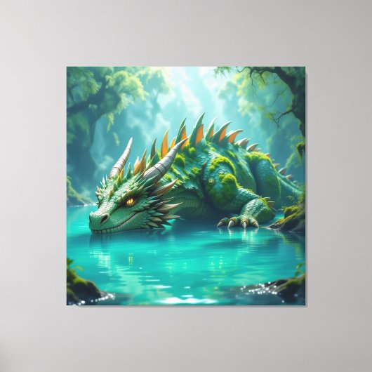 Der Smaragd-Koloss des Sees   Leinwanddruck (Vorderseite)