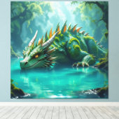 Der Smaragd-Koloss des Sees   Leinwanddruck (Insitu (Holzboden))