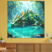 Der Smaragd-Koloss des Sees Leinwanddruck (Insitu (Wohnzimmer))