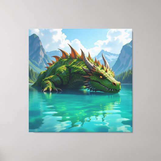 Der Smaragd-Koloss des Sees Leinwanddruck (Vorderseite)