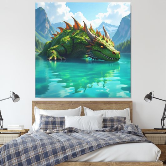 Der Smaragd-Koloss des Sees   Leinwanddruck (Insitu (Schlafzimmer))
