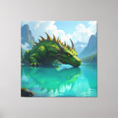 Der Smaragd-Koloss des Sees   Leinwanddruck (Vorderseite)