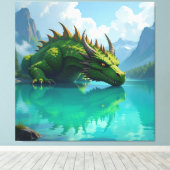 Der Smaragd-Koloss des Sees   Leinwanddruck (Insitu (Holzboden))