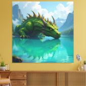 Der Smaragd-Koloss des Sees   Leinwanddruck (Insitu (Wohnzimmer))