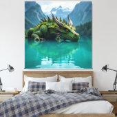 Der Smaragd-Koloss des Sees   Leinwanddruck (Insitu (Schlafzimmer))