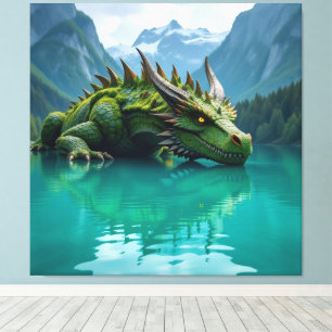 Der Smaragd-Koloss des Sees   Leinwanddruck