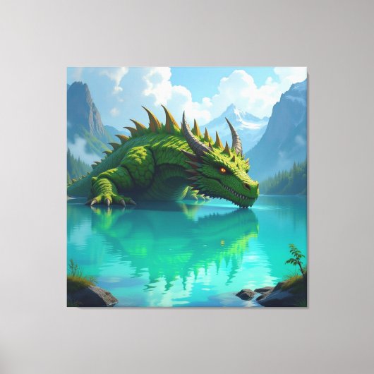 Der Smaragd-Koloss des Sees   Leinwanddruck (Vorderseite)