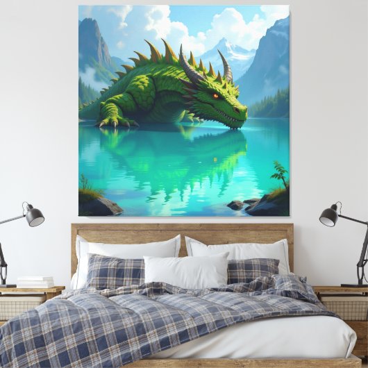 Der Smaragd-Koloss des Sees   Leinwanddruck (Insitu (Schlafzimmer))