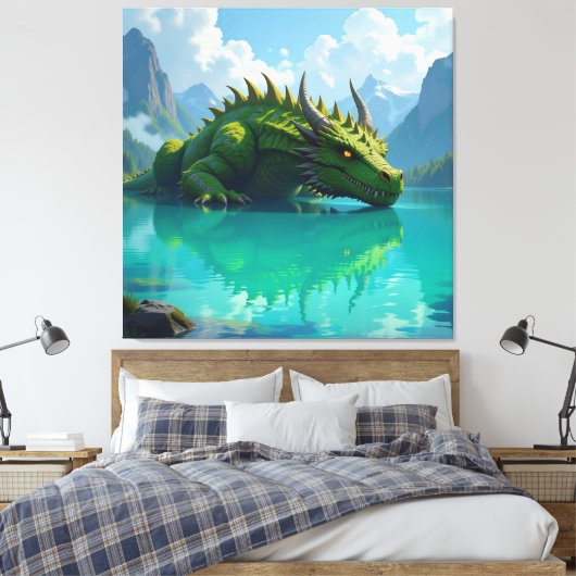  Der Smaragd-Koloss des Sees   Leinwanddruck (Insitu (Schlafzimmer))