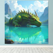  Der Smaragd-Koloss des Sees   Leinwanddruck (Insitu (Holzboden))