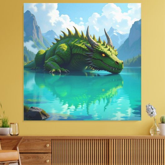  Der Smaragd-Koloss des Sees   Leinwanddruck (Insitu (Wohnzimmer))