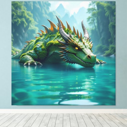  Der Smaragd-Koloss des Sees   Leinwanddruck (Insitu (Holzboden))