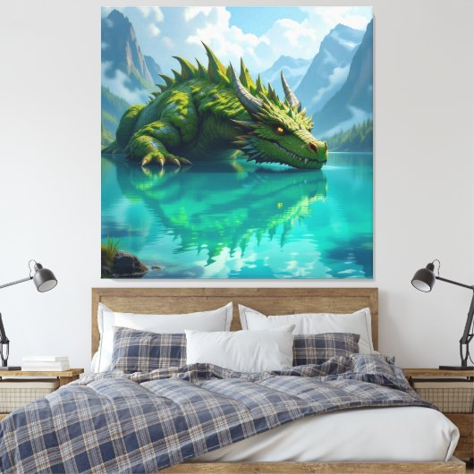  Der Smaragd-Koloss des Sees   Leinwanddruck (Insitu (Schlafzimmer))